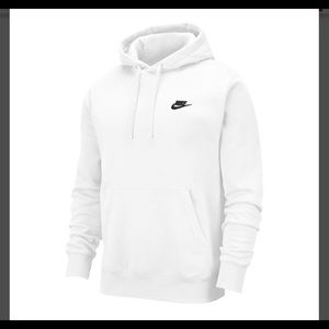 A white womens oversize Nike hoodie